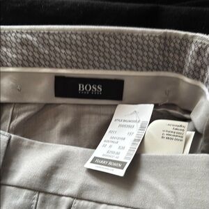 Boss Gray Dress Pants with Tailored Finish
